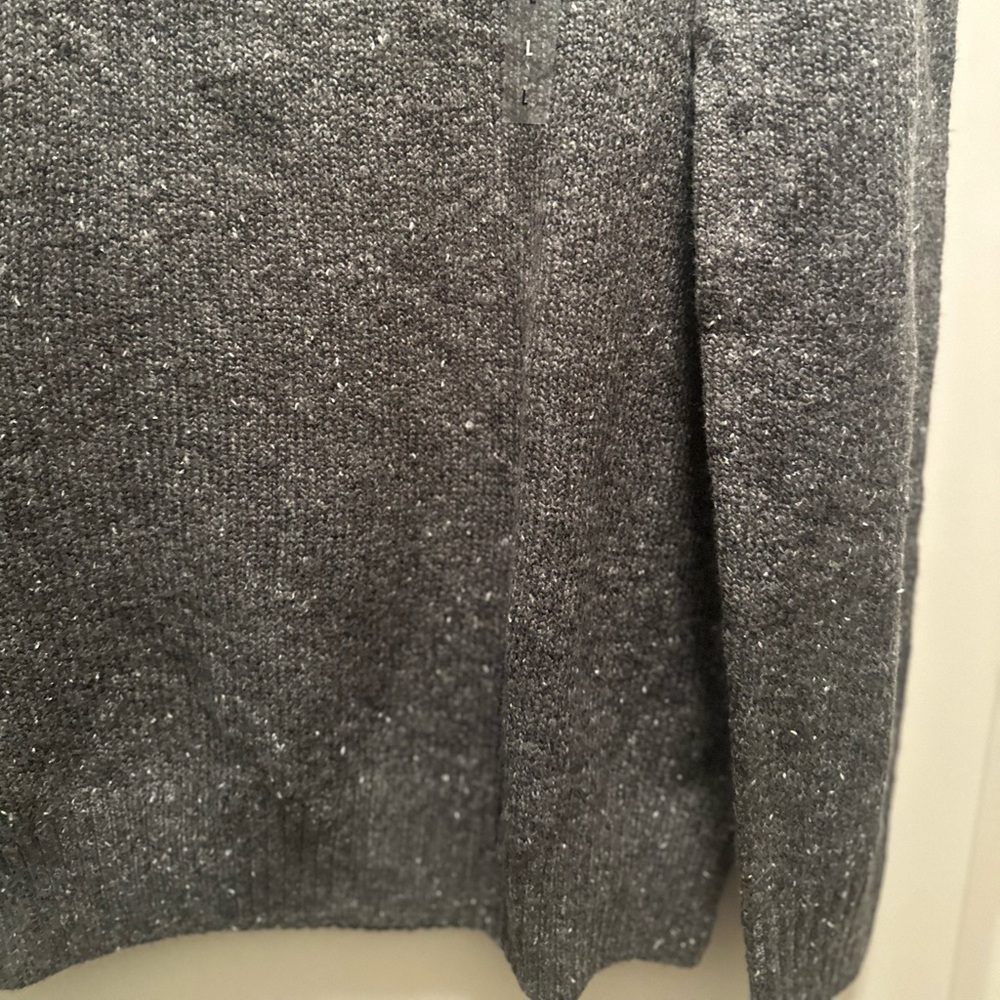 NWT Sonoma Men's Gray 3/4 Zip-Up Sweater - Picture 4 of 8